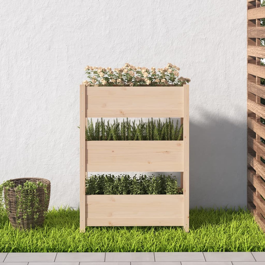 Plantenbak 77X25X104,5 Cm Massief Grenenhout