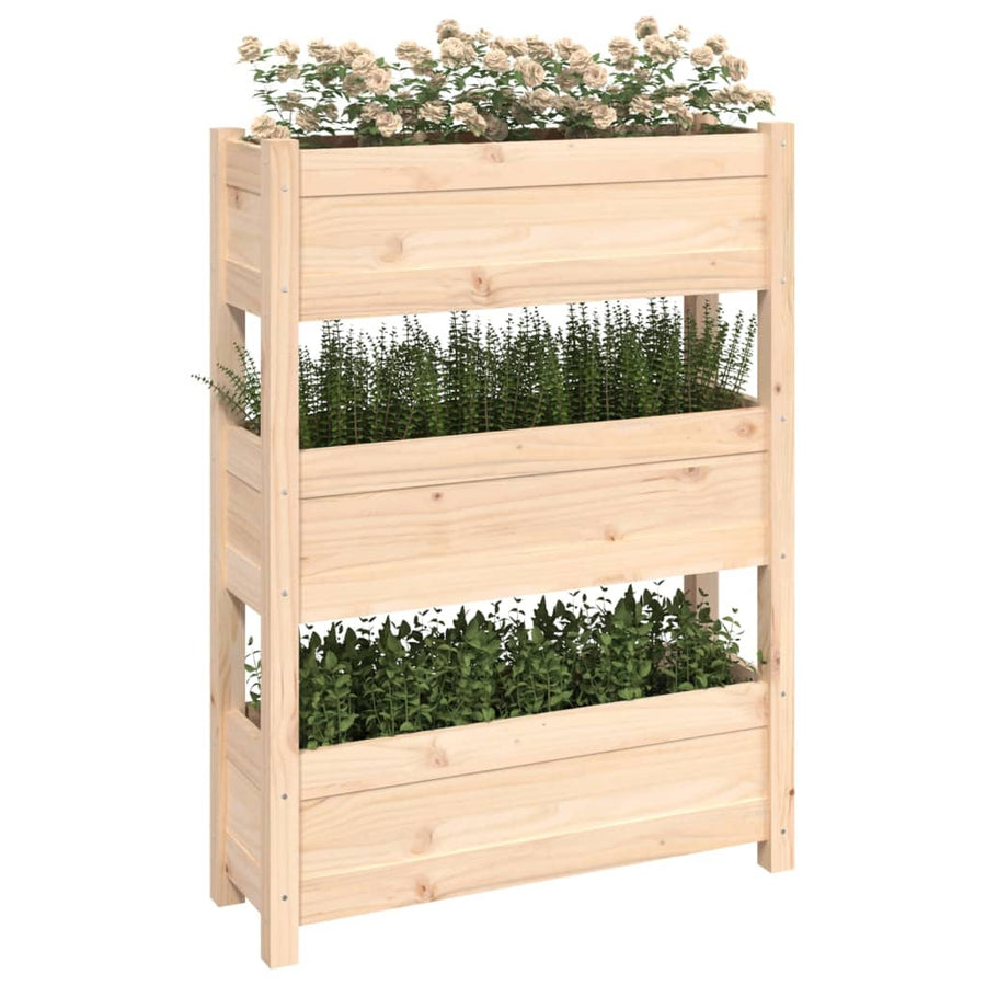 Plantenbak 77X25X104,5 Cm Massief Grenenhout