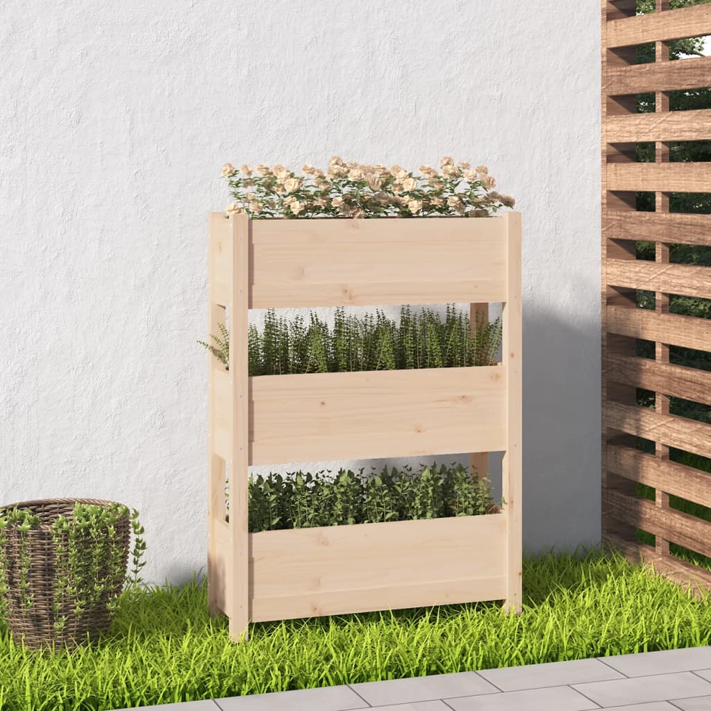 Plantenbak 77X25X104,5 Cm Massief Grenenhout
