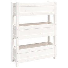 Plantenbak 77X25X104,5 Cm Massief Grenenhout Wit