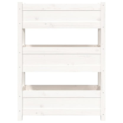 Plantenbak 77X25X104,5 Cm Massief Grenenhout Wit