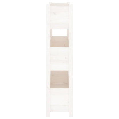 Plantenbak 77X25X104,5 Cm Massief Grenenhout Wit