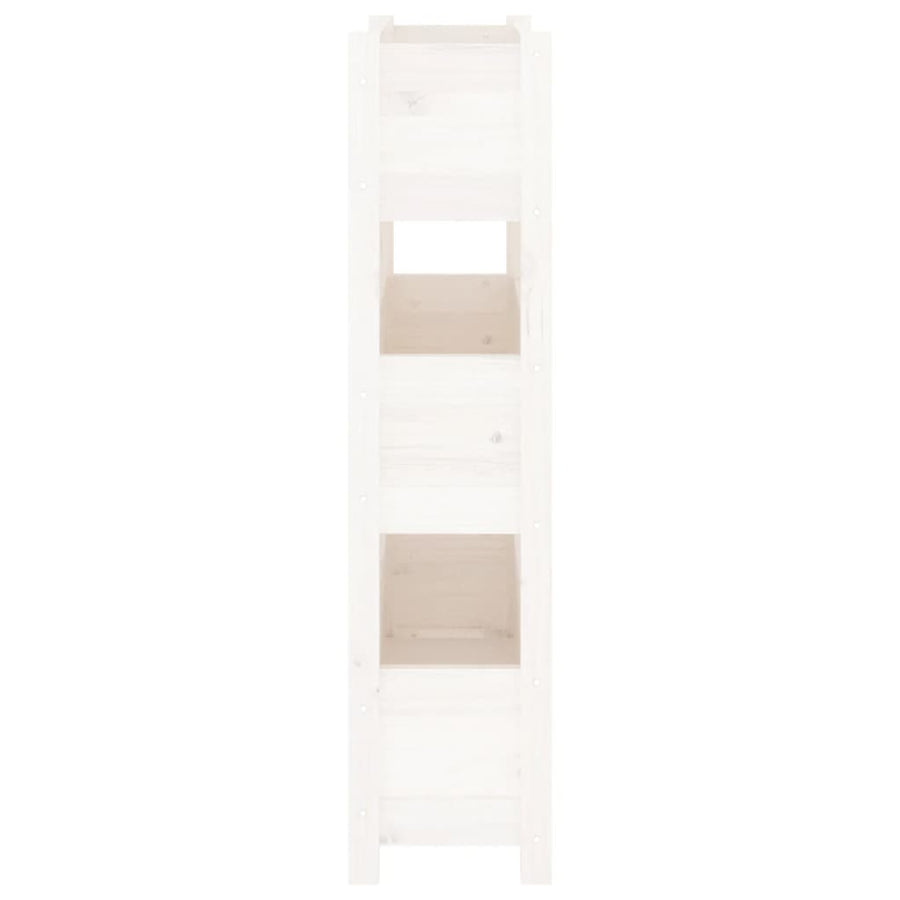 Plantenbak 77X25X104,5 Cm Massief Grenenhout Wit