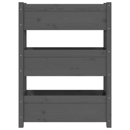 Plantenbak 77X25X104,5 Cm Massief Grenenhout Grijs