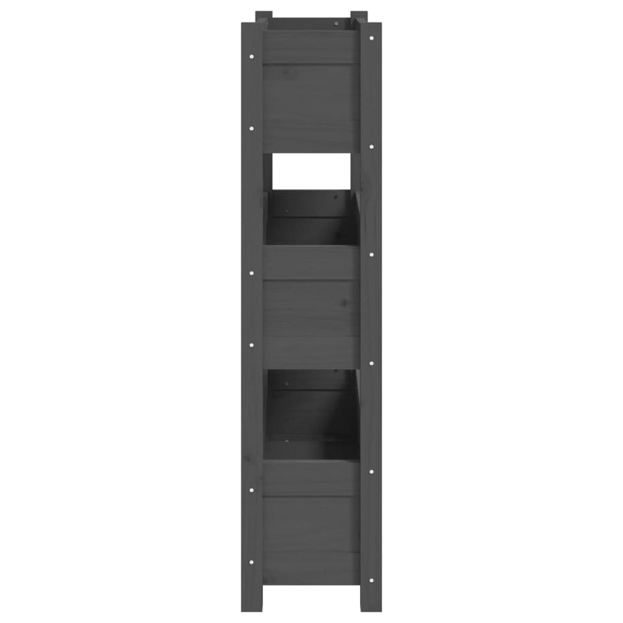 Plantenbak 77X25X104,5 Cm Massief Grenenhout Grijs