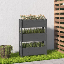 Plantenbak 77X25X104,5 Cm Massief Grenenhout Grijs