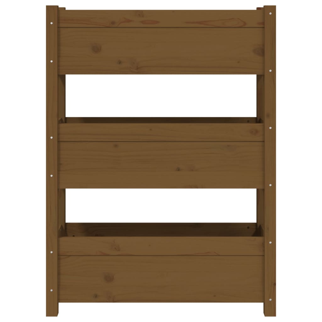 Plantenbak 77X25X104,5 Cm Massief Grenenhout Honingbruin