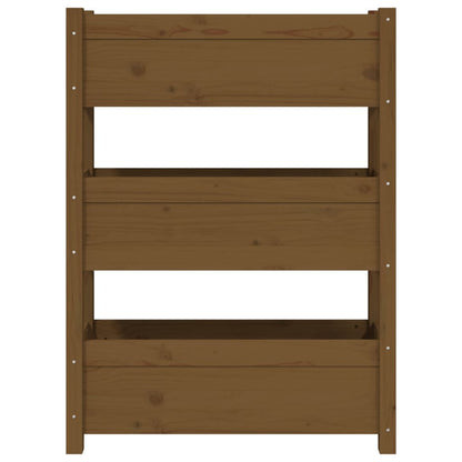 Plantenbak 77X25X104,5 Cm Massief Grenenhout Honingbruin