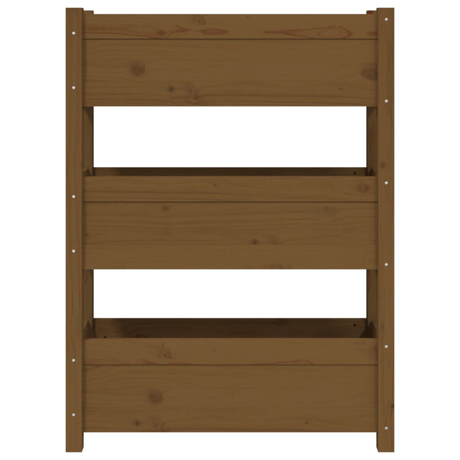 Plantenbak 77X25X104,5 Cm Massief Grenenhout Honingbruin