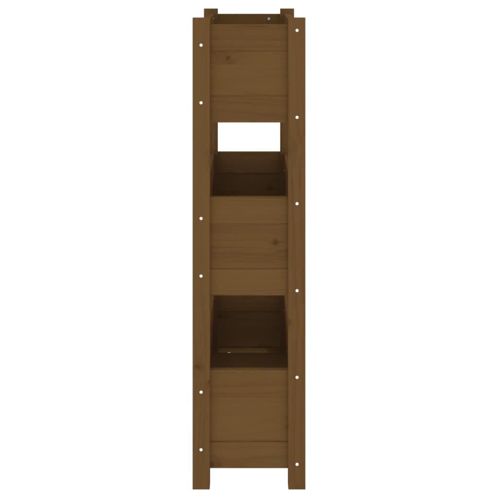 Plantenbak 77X25X104,5 Cm Massief Grenenhout Honingbruin
