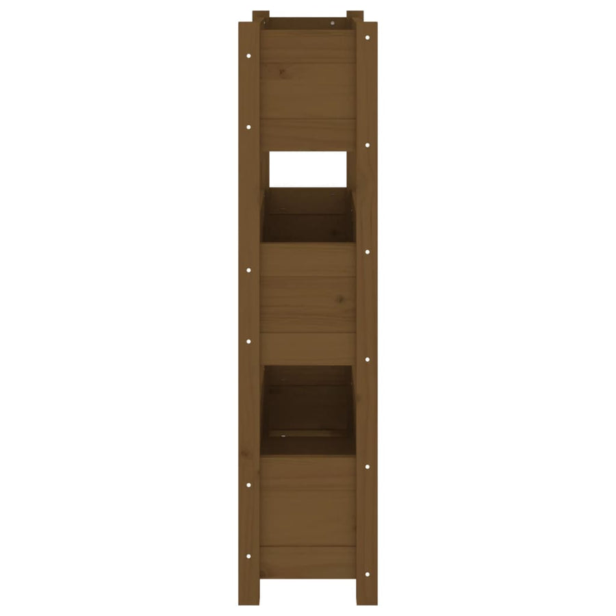 Plantenbak 77X25X104,5 Cm Massief Grenenhout Honingbruin