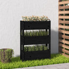 Planter 77x25x104.5 cm solid pine black