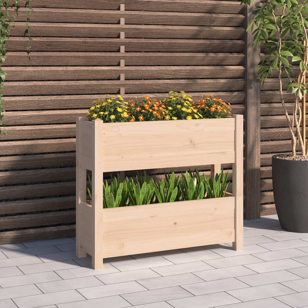 Plantenbak 77X25X66 Cm Massief Grenenhout