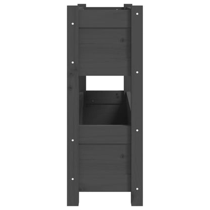 Plantenbak 77X25X66 Cm Massief Grenenhout Grijs