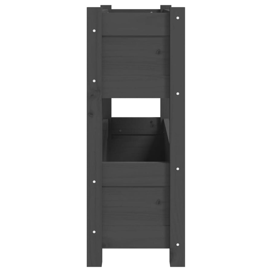 Plantenbak 77X25X66 Cm Massief Grenenhout Grijs