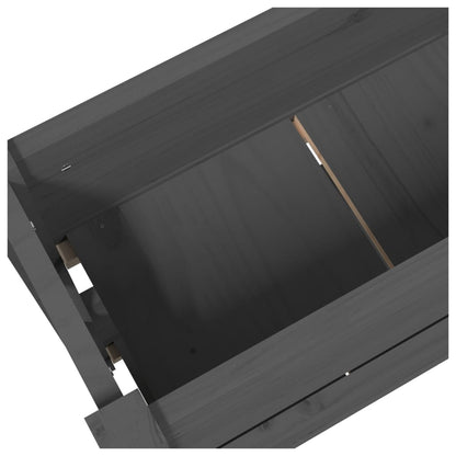 Plantenbak 77X25X66 Cm Massief Grenenhout Grijs