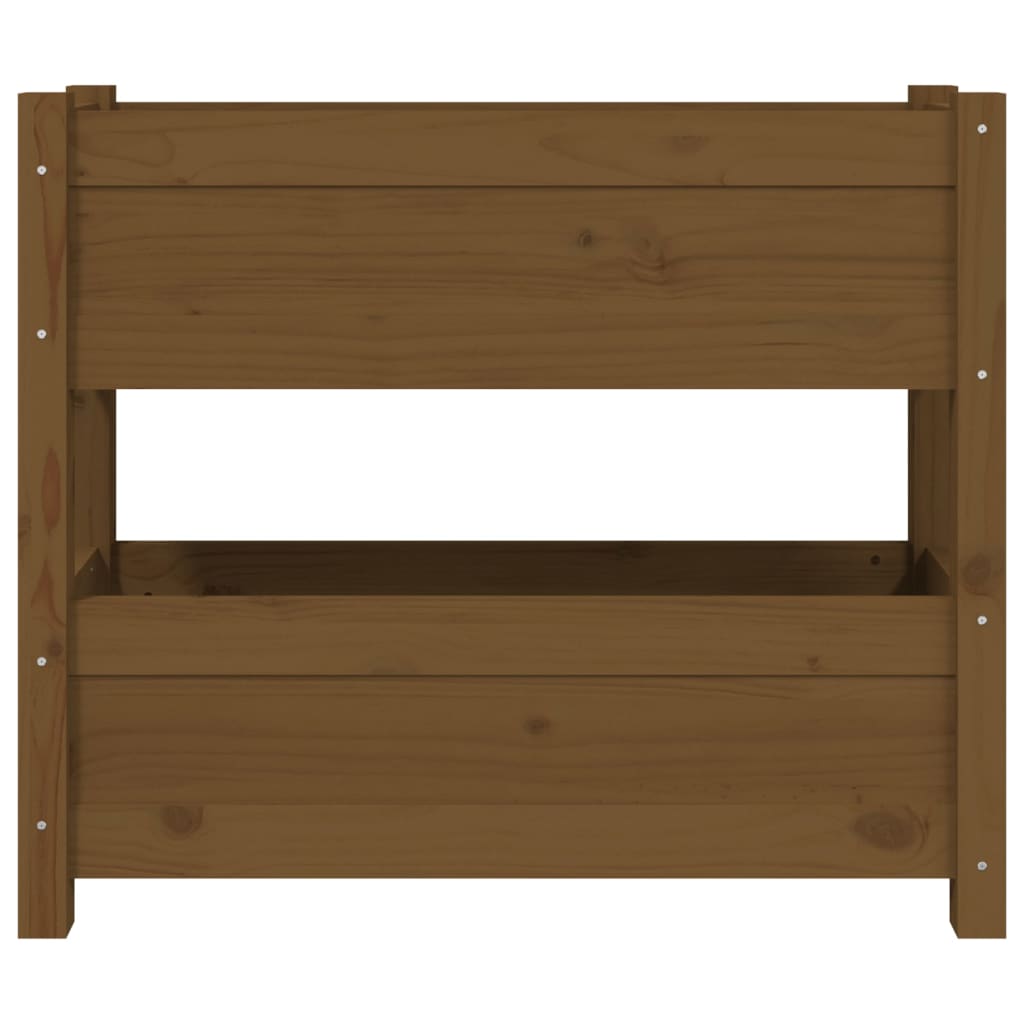 Plantenbak 77X25X66 Cm Massief Grenenhout Honingbruin