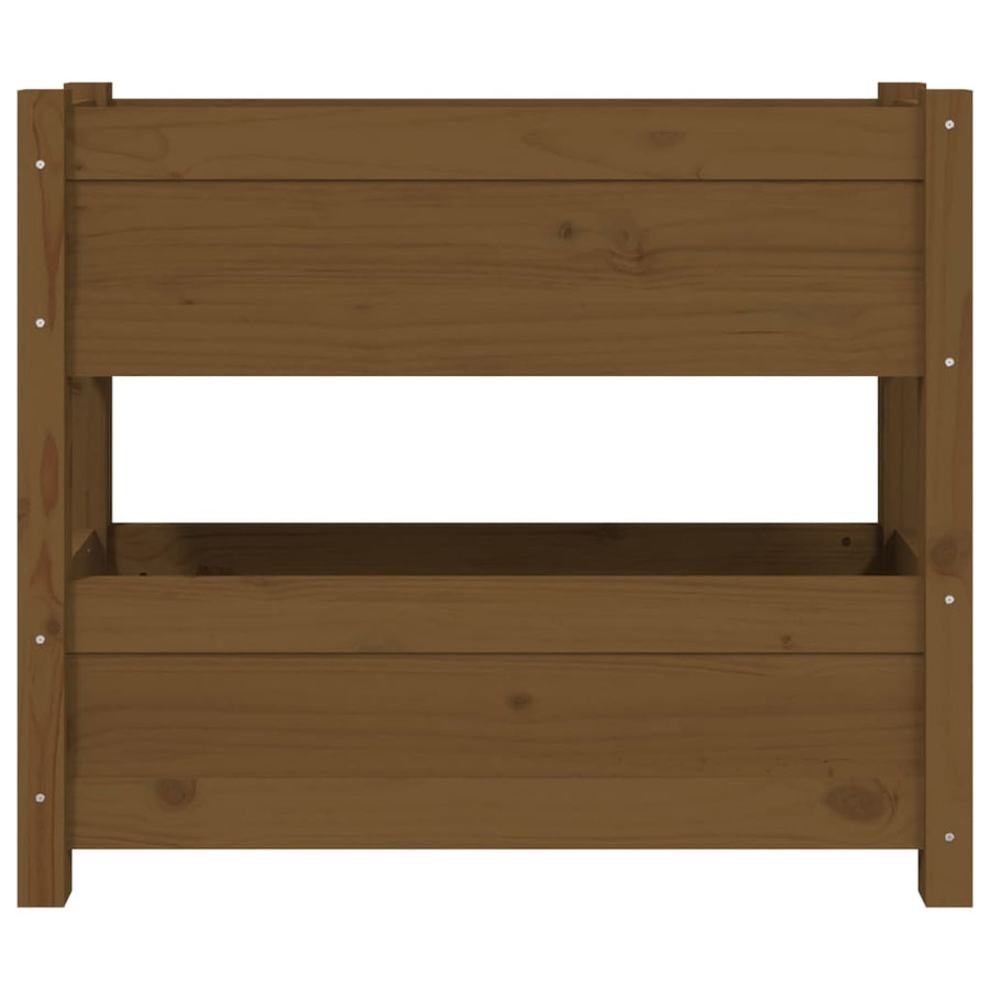 Plantenbak 77X25X66 Cm Massief Grenenhout Honingbruin