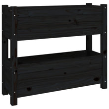 Plantenbak 77X25X66 Cm Massief Grenenhout Zwart