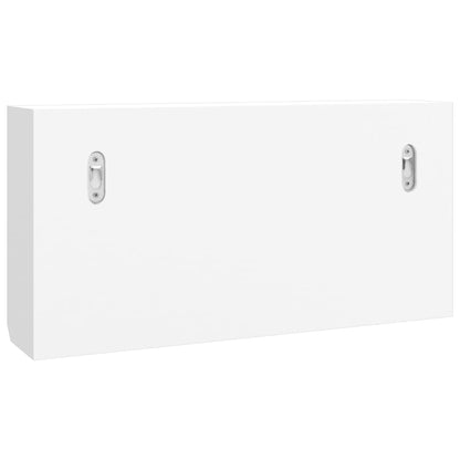 Sleutelkastje 40X8,5X20 Cm Bewerkt Hout En Staal Wit