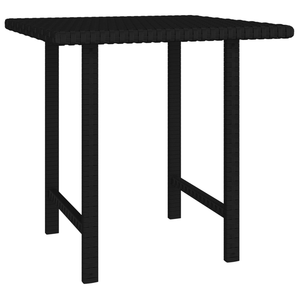 Bijzettafels Poly Rattan Zwart