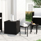 Side Tables Poly Rattan Black