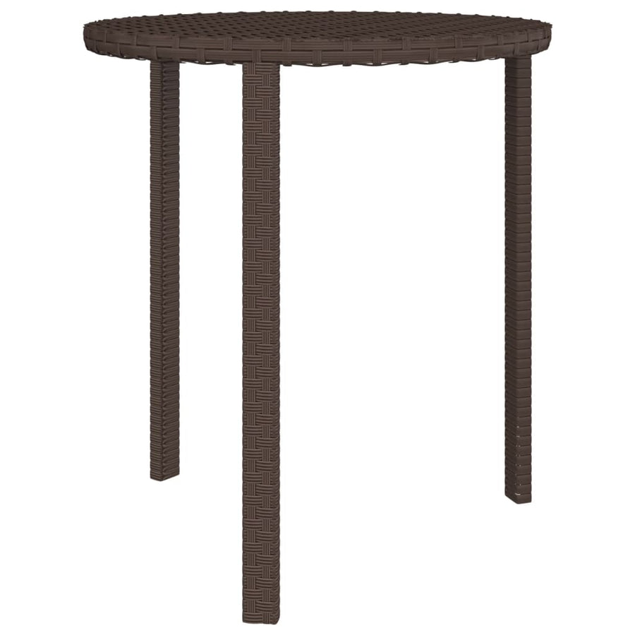 Bijzettafels 3 St Poly Rattan Bruin