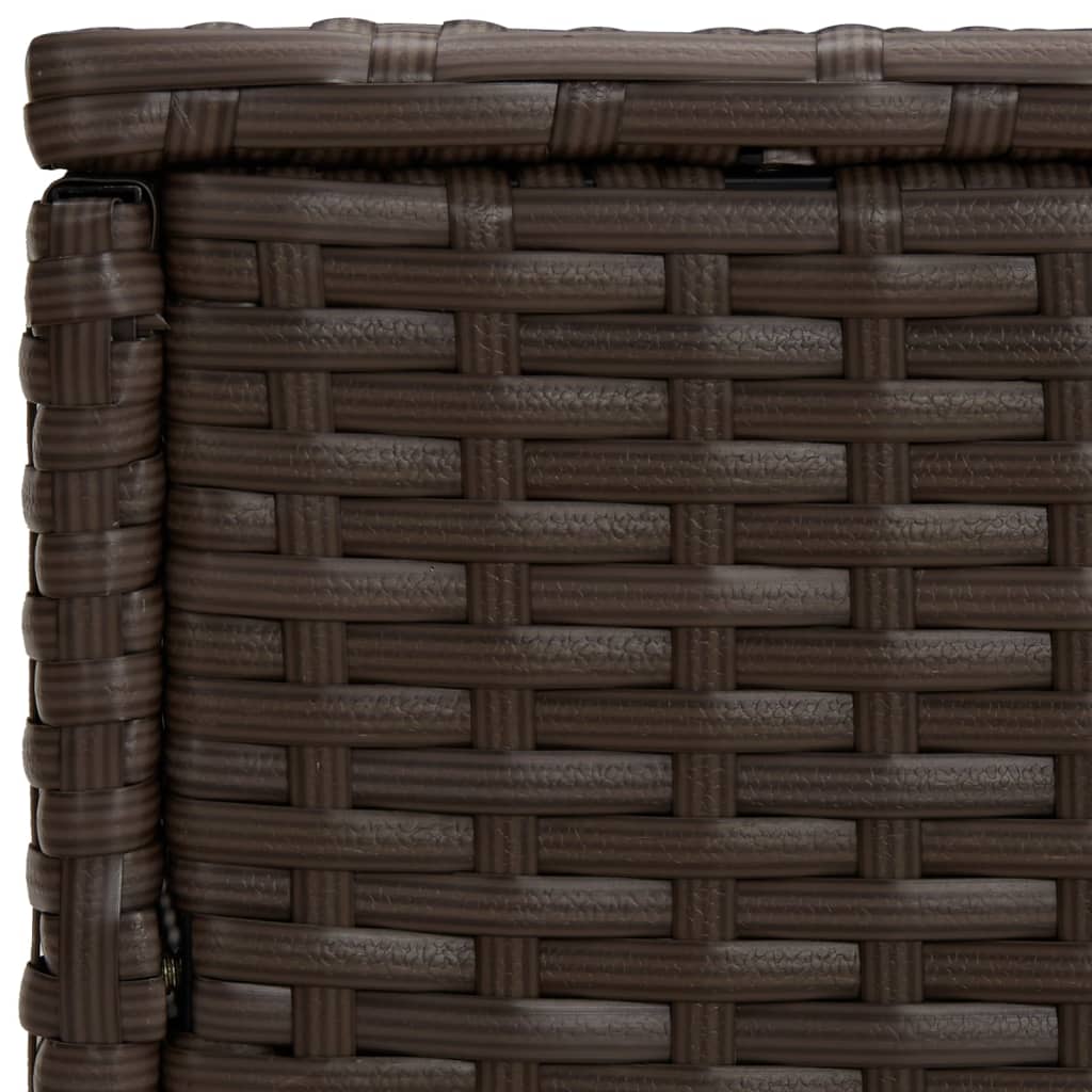 Bijzettafels 3 St Poly Rattan Bruin