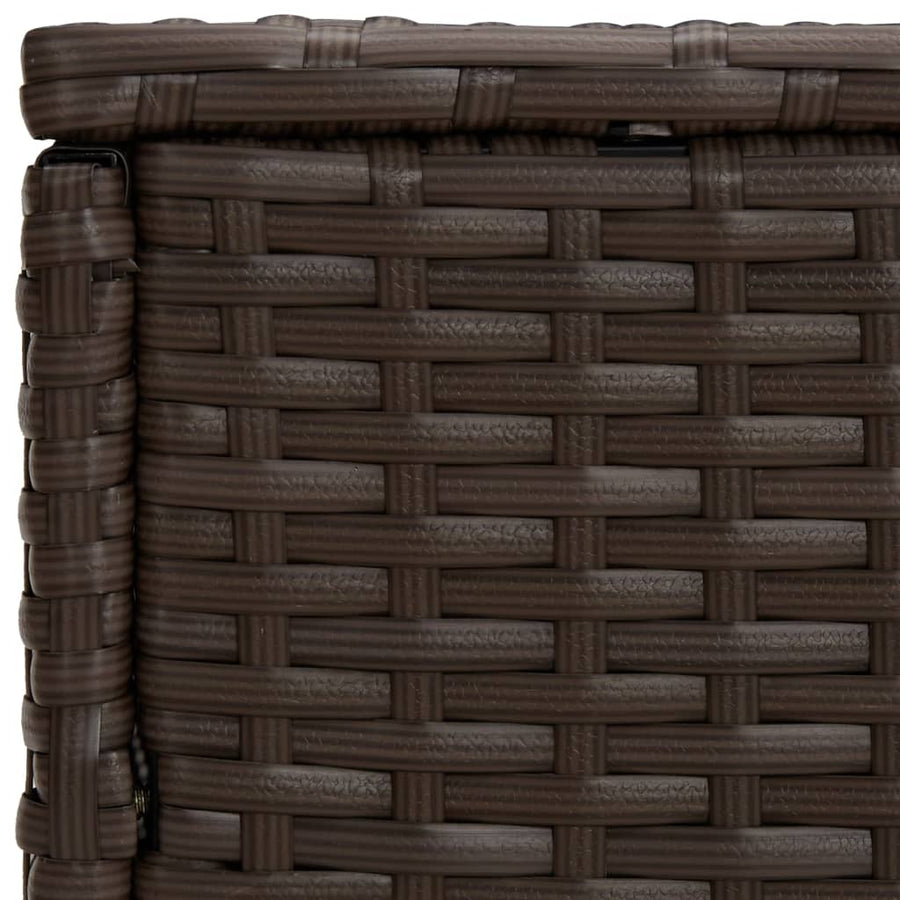 Bijzettafels 3 St Poly Rattan Bruin