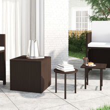 Bijzettafels 3 St Poly Rattan Bruin