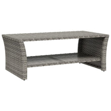 Salontafel 100X50X40 Cm Poly Rattan Grijs