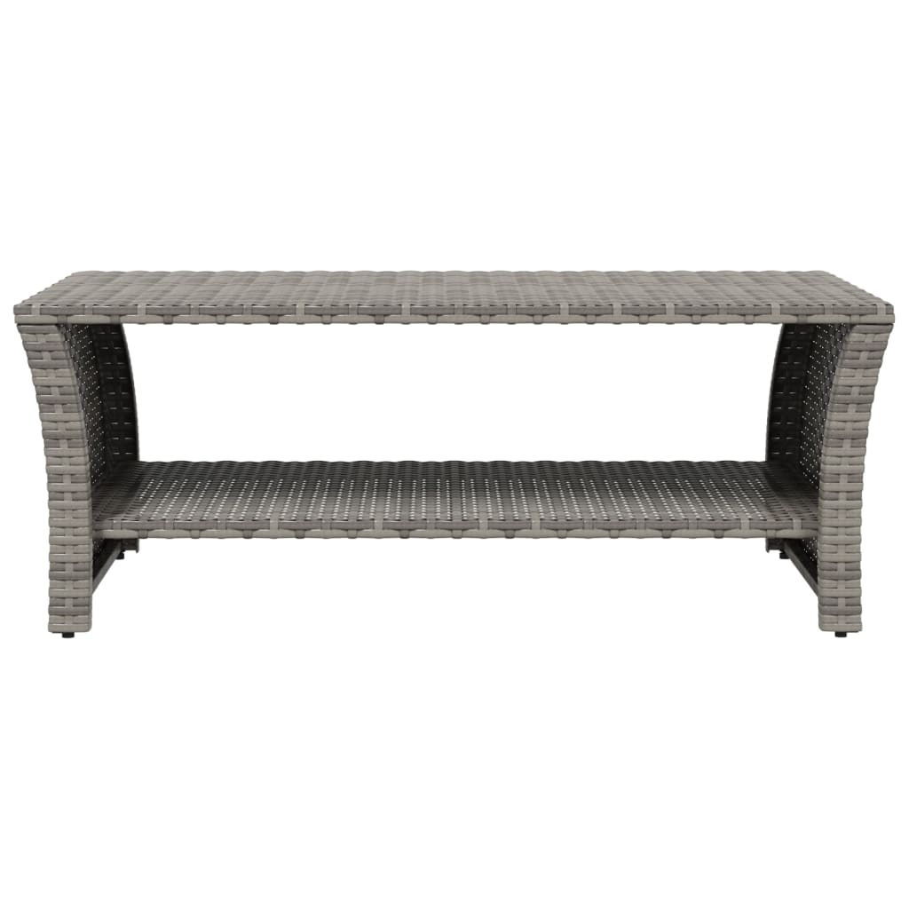 Salontafel 100X50X40 Cm Poly Rattan Grijs