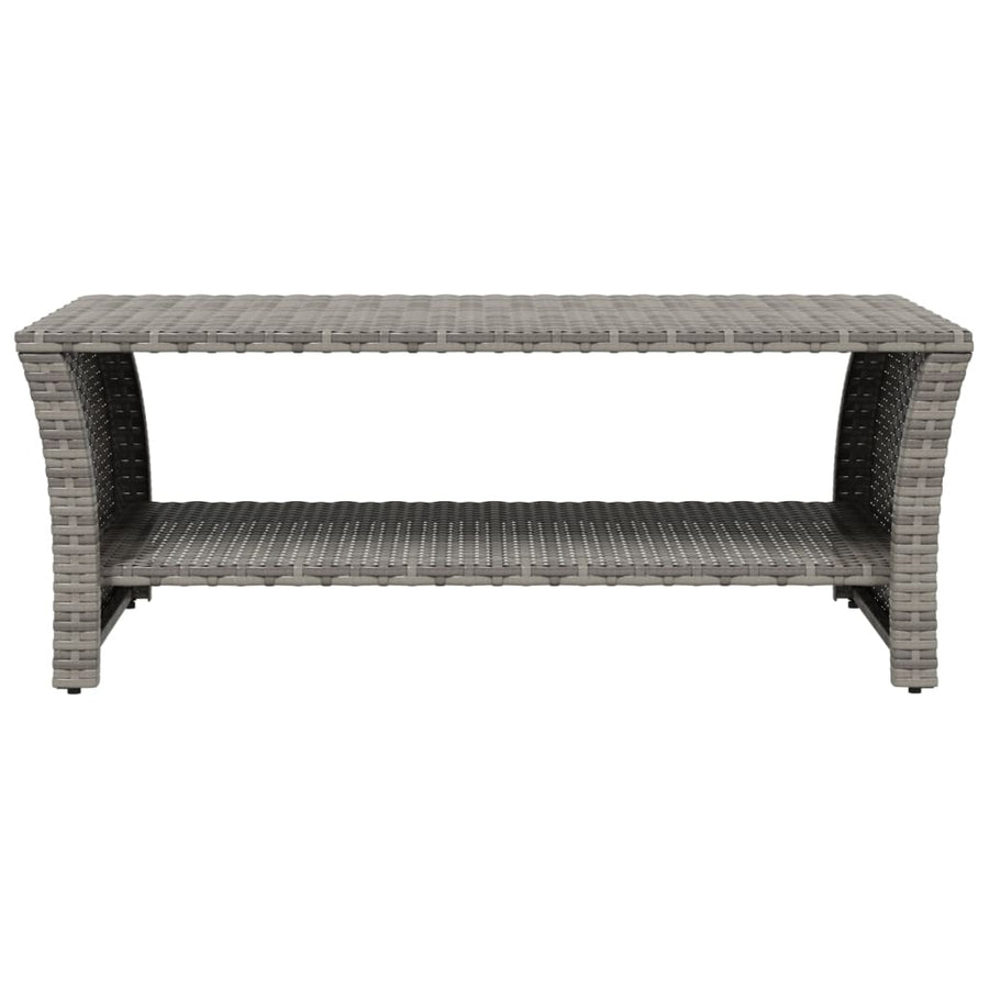 Salontafel 100X50X40 Cm Poly Rattan Grijs