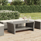 Coffee table 100x50x40 cm poly rattan grey