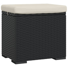 Hocker Met Kussen 40X30X40 Cm Poly Rattan 1