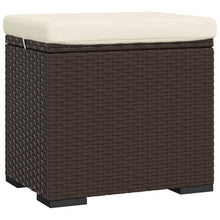 Hocker Met Kussen 40X30X40 Cm Poly Rattan 1