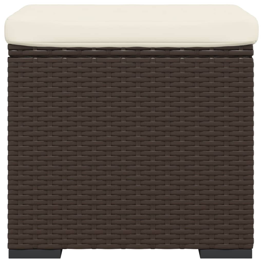 Hockers Met Kussens 40X30X40 Cm Poly Rattan 2