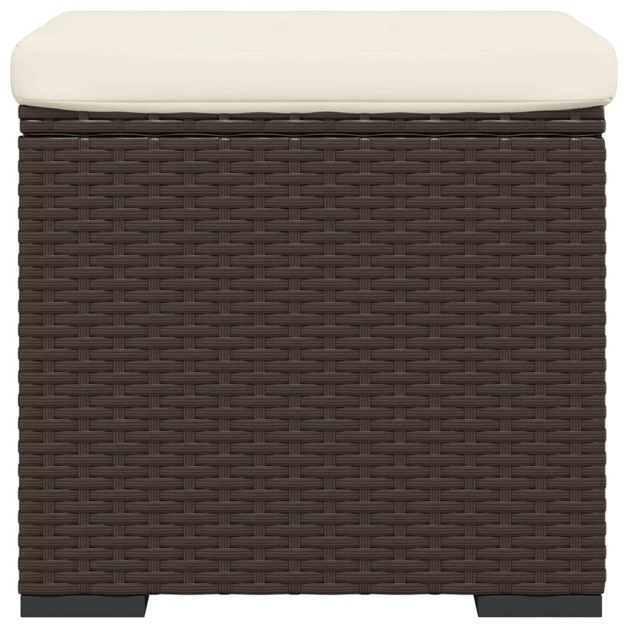 Hockers Met Kussens 40X30X40 Cm Poly Rattan 2