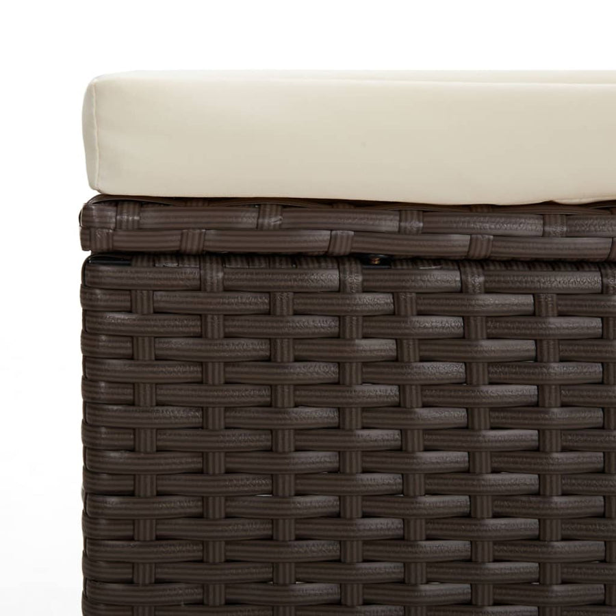 Hockers Met Kussens 40X30X40 Cm Poly Rattan 2