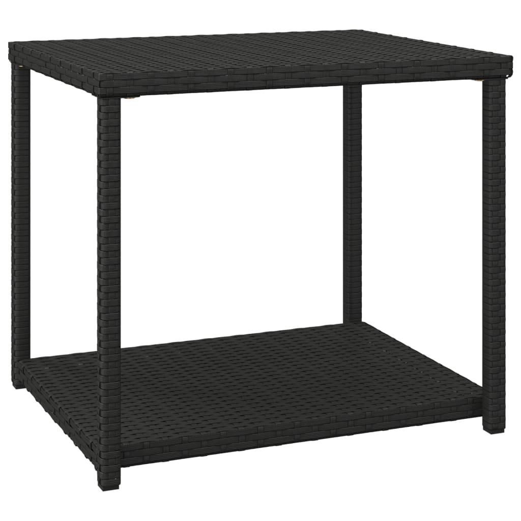 Bijzettafel 55X45X49 Cm Poly Rattan Zwart