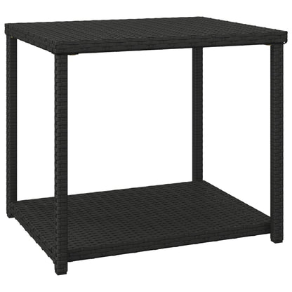 Bijzettafel 55X45X49 Cm Poly Rattan Zwart