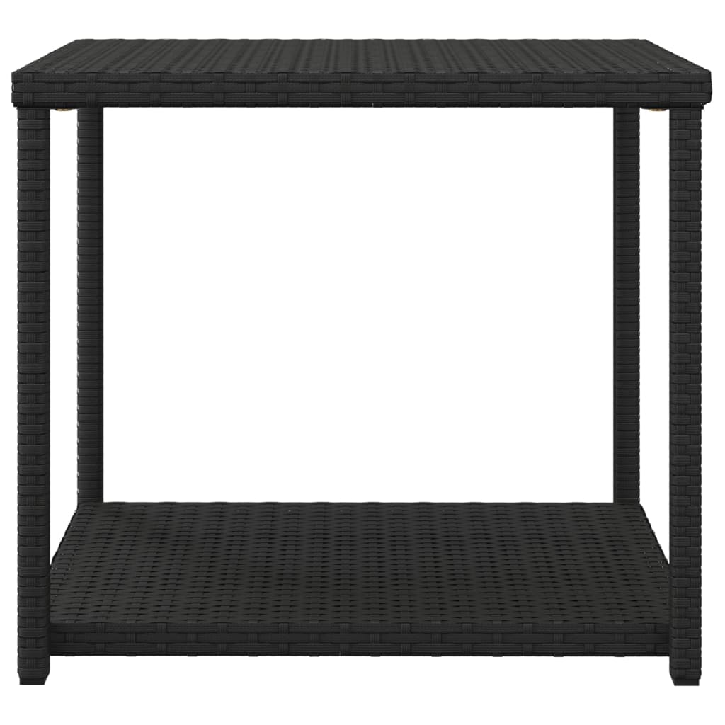Bijzettafel 55X45X49 Cm Poly Rattan Zwart