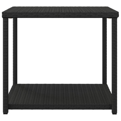 Bijzettafel 55X45X49 Cm Poly Rattan Zwart