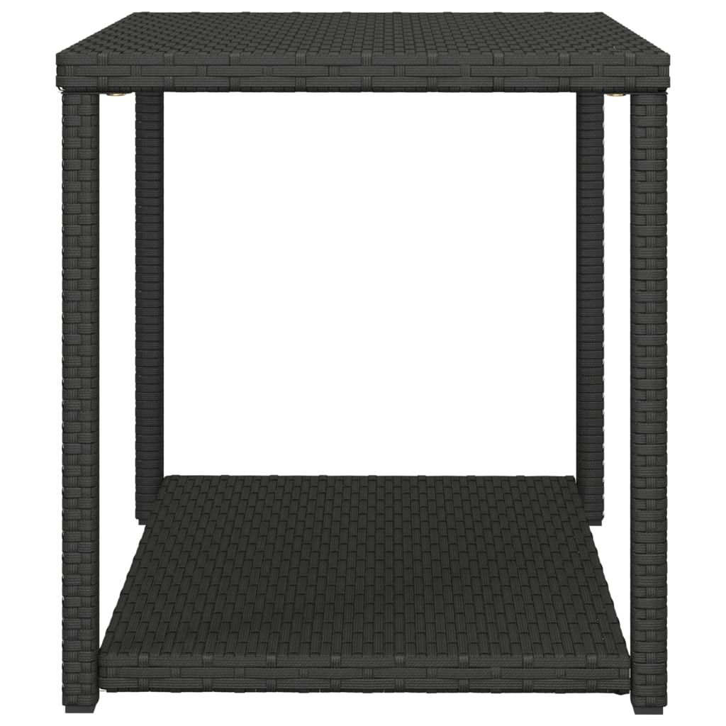 Bijzettafel 55X45X49 Cm Poly Rattan Zwart