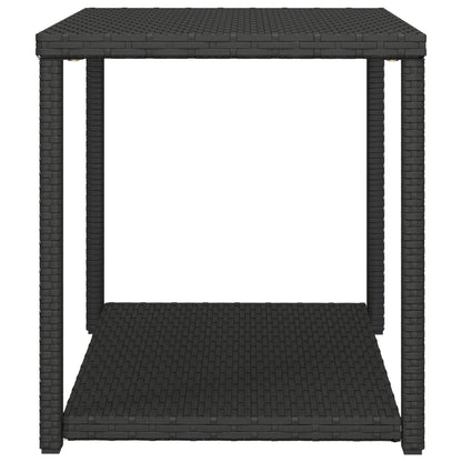 Bijzettafel 55X45X49 Cm Poly Rattan Zwart