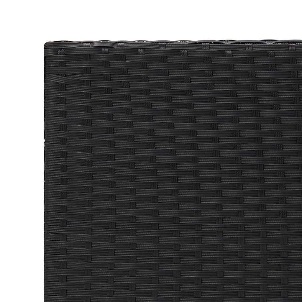 Bijzettafel 55X45X49 Cm Poly Rattan Zwart