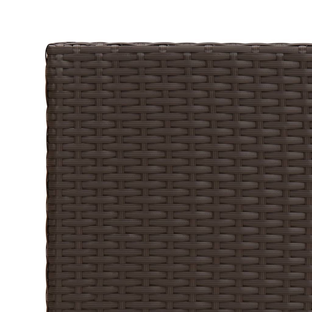 Bijzettafel 55X45X49 Cm Poly Rattan Bruin