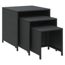 Tafeltjesset Poly Rattan Zwart