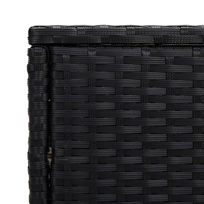 Tafeltjesset Poly Rattan Zwart