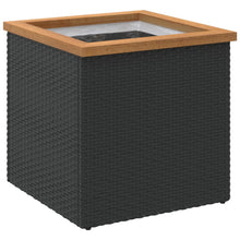Plantenbak Poly Rattan Zwart 40 x 40 x 40 cm